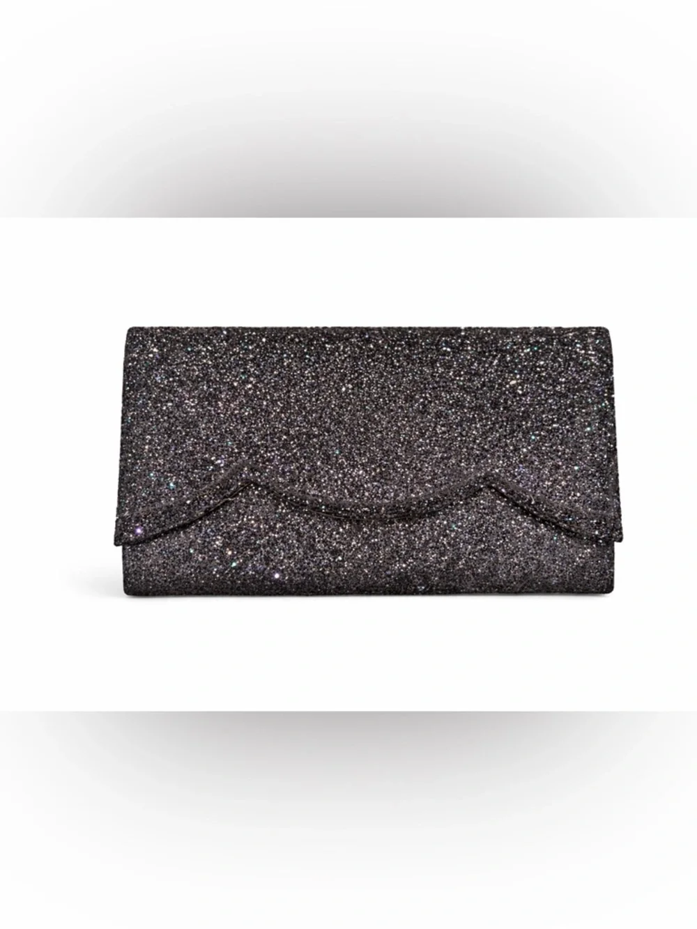Vintage Lennox Black Glitter Clutch Evening Bag Y2K Party Sparkle Chic‎